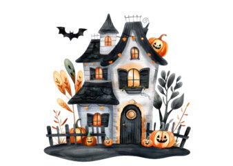 Watercolor Kawaii Halloween home