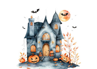 Watercolor Kawaii Halloween home