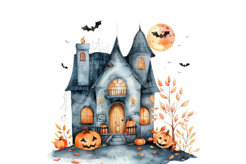 Watercolor Kawaii Halloween home