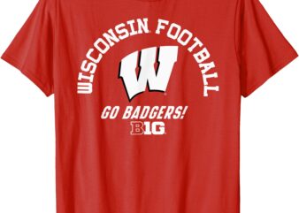 Wisconsin Badgers Big 10 Football Red Officially Licensed T-Shirt