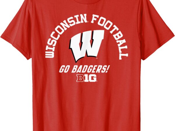 Wisconsin badgers big 10 football red officially licensed t-shirt