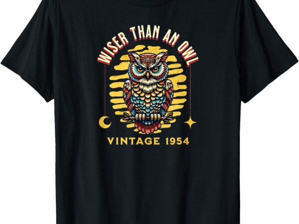 Wiser than an owl vintage 1954 classic old edition t-shirt