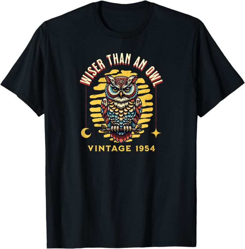 Wiser Than An Owl Vintage 1954 Classic Old Edition T-Shirt