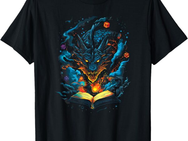 Wizard magic spell dragons mystical retro gamer style design t-shirt