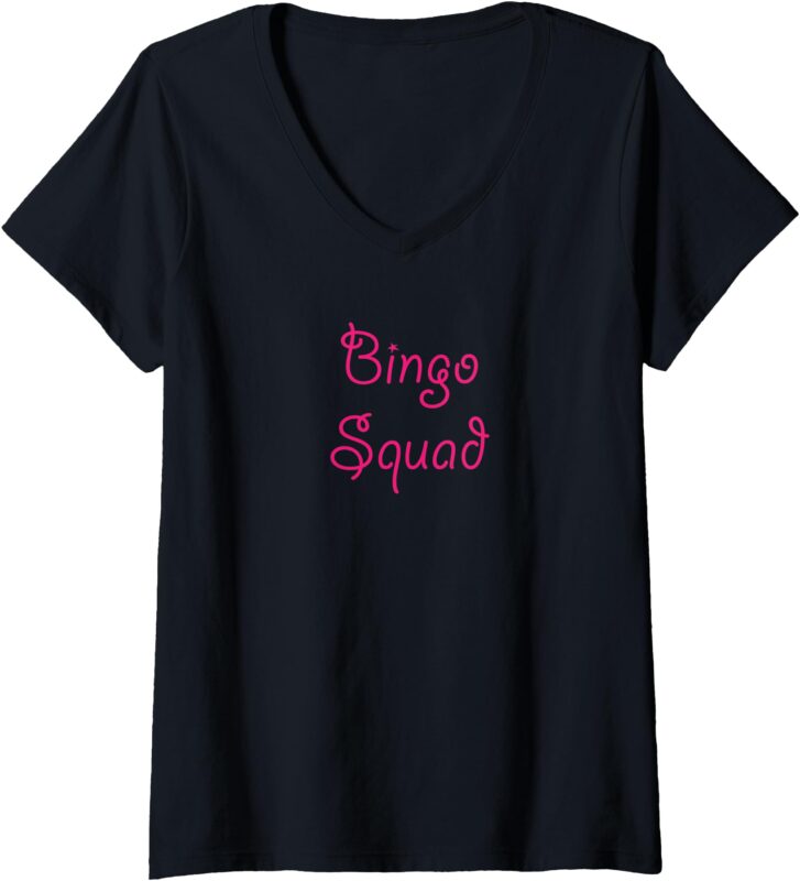 Womens Bingo Squad – Cute Gift for a Bingo Lover _ V-Neck T-Shirt