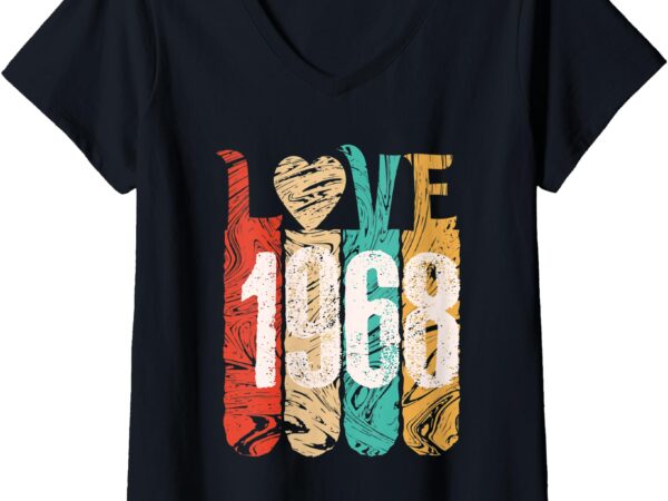 Womens classic love 1968 best year cool perfect gift special legend v-neck t-shirt