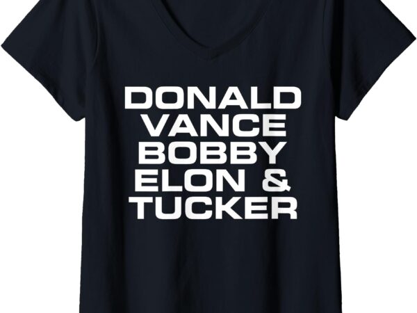 Womens donald vance bobby elon & tucker v-neck t-shirt