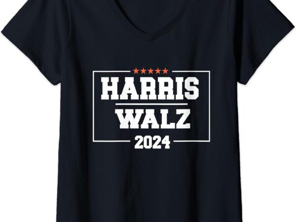 Womens harris walz 2024 campaign for president harris waltz ’24 v-neck t-shirt