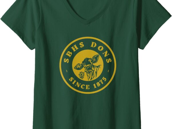 Womens santa barbara high school sbhs dons since 1875 v-neck t-shirt