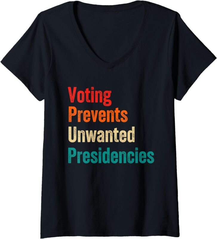 Womens Voting Prevents Unwanted Presidencies 2024 V-Neck T-Shirt