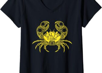 Womens salty To The Core Crab shirt V-Neck T-Shirt