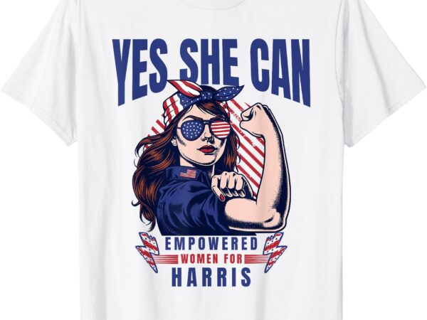 Yes she can harris for president 2024 t-shirt