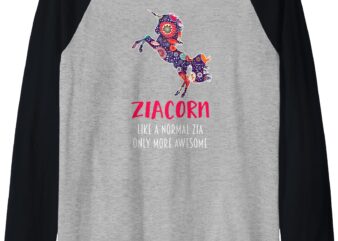 Zia Shirt Italian Aunt Unicorn Awesome Funny Cute Gift Raglan Baseball Tee t shirt graphic design