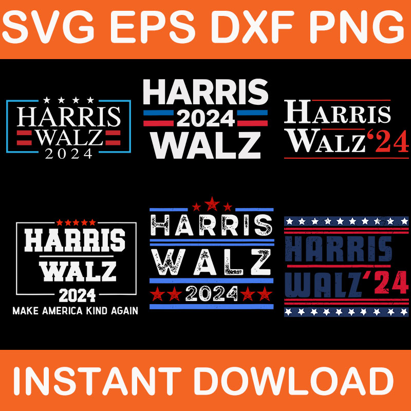 Bundle Harris Walz 2024 SVG, Harris Waltz 2024 SVG, Harris Waltz 2024 Election Kamala Harris Tim Waltz 2024 SVG