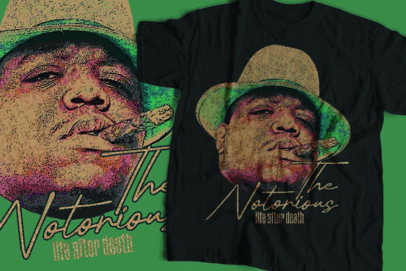 the notorious b.i.g streetwear t-shirt design