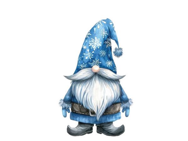 Blue christmas gnome t shirt template