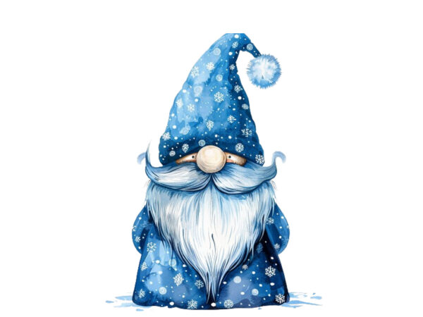 Blue christmas gnome t shirt template