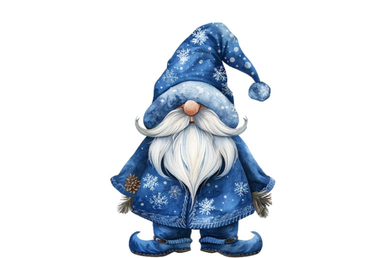 blue Christmas Gnome