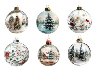 chirstmas decoration in 3d glass bauble