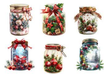 chirstmas decoration in 3d jar