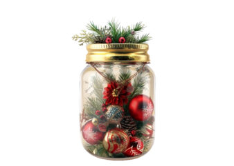 chirstmas decoration in 3d jar