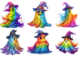 Halloween rainbow Funny Ghost