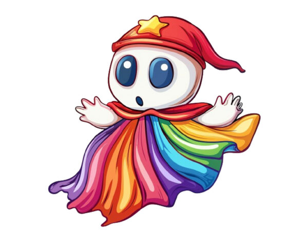 Halloween rainbow ghost graphic t shirt