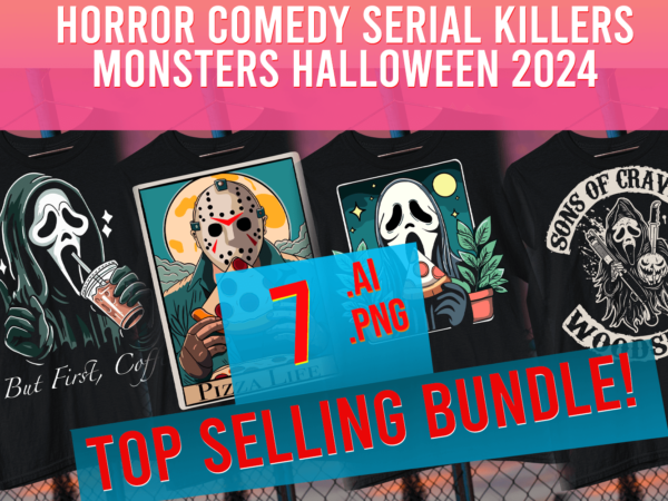 Horror comedy parody scream serial killers monsters creature 2024 graphic t shirt