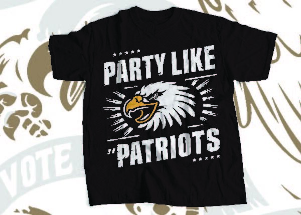 Party like patriots 4th july usa freedom t-shirt design digital file template