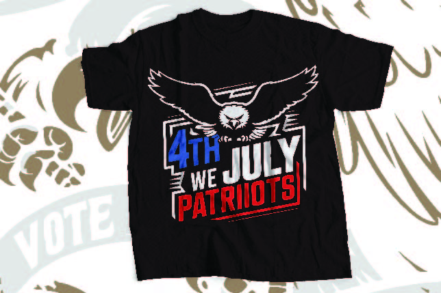 4th july usa freedom t-shirt design digital file template