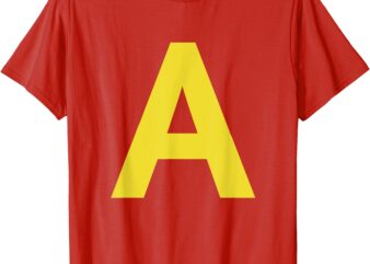 letter A funny chipmunk group matching halloween costume T-Shirt