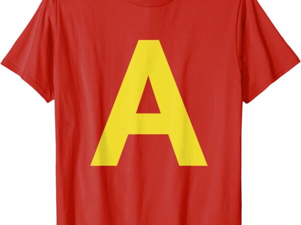 Letter a funny chipmunk group matching halloween costume t-shirt