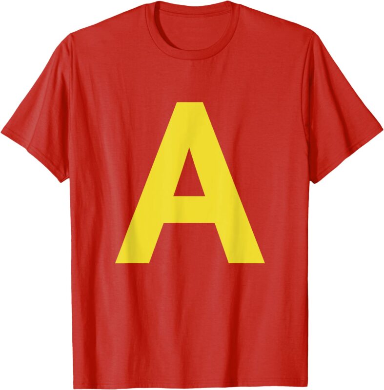 letter A funny chipmunk group matching halloween costume T-Shirt