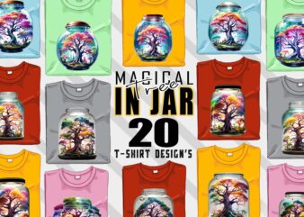 Abstract Colourful Terrarium t-shirt design bundle with 20 png & jpeg designs – download instantly Retro Vintage T-shirt