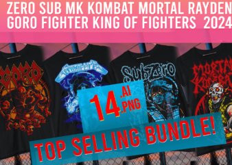 Zero Sub MK Kombat Mortal Rayden Goro Fighter King of Fighters 2024 t shirt graphic design