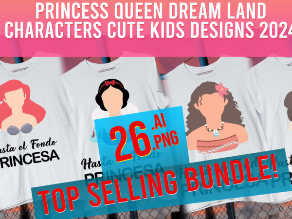 Princess queen teen dream land cute fun kids designs 2024