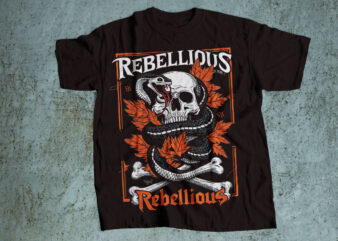 rebellious streetwear style t shirt design