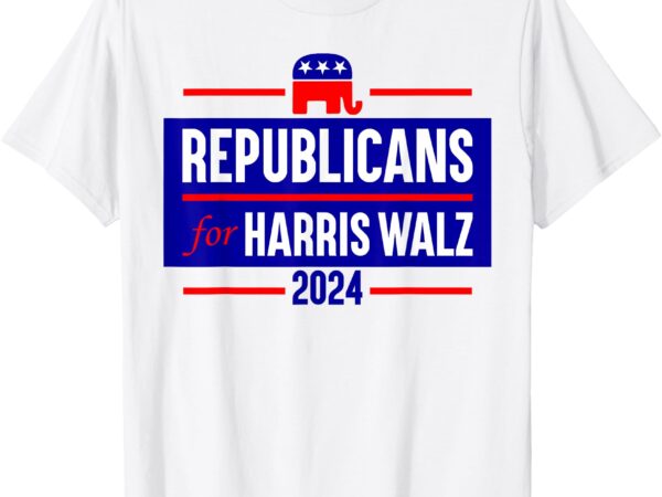 Republicans for harris walz kamala harris for president 2024 t-shirt