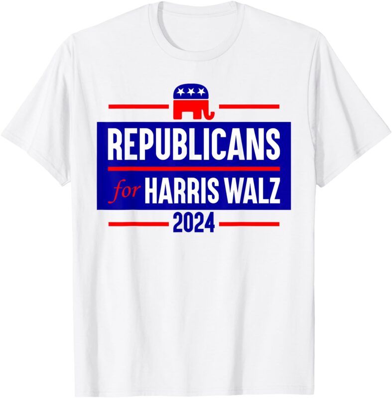 republicans for harris walz Kamala Harris For President 2024 T-Shirt