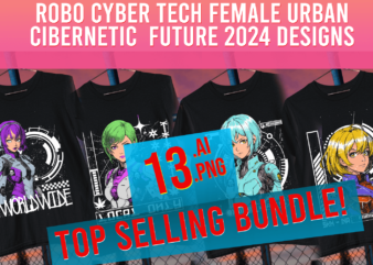 Cyber Tech Female Urban Cibernetic Android Future Mecha 2024 Print on Demand