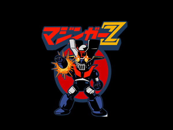 Cute mazinga t shirt vector file