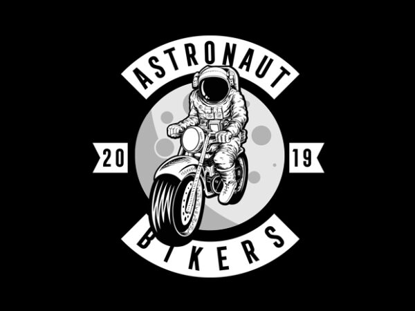 Astronaut bikers t shirt vector