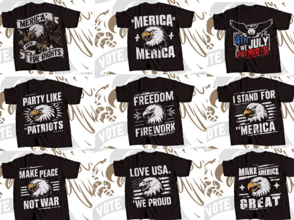 Usa freedom t-shirt bundle 10 designs