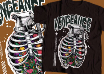 vengeance brutalist t shirt design