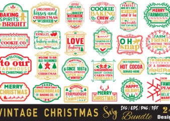 Vintage Christmas T-shirt Bundle Vintage Christmas Svg Bundle