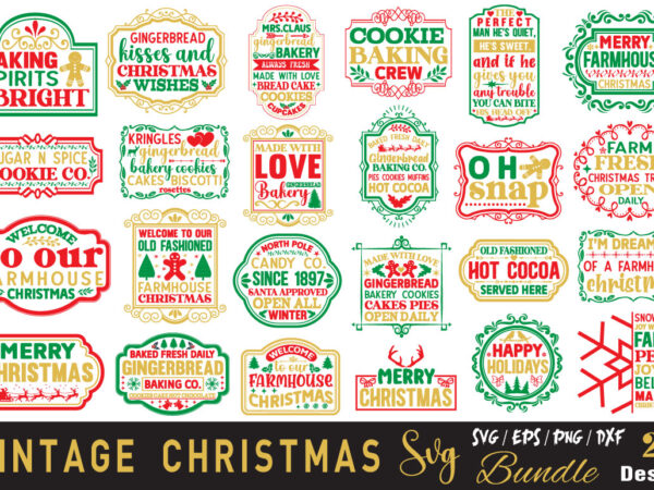 Vintage christmas t-shirt bundle vintage christmas svg bundle