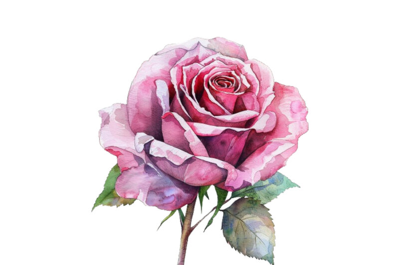 watercolor beautiful rose bouquet romantic flower