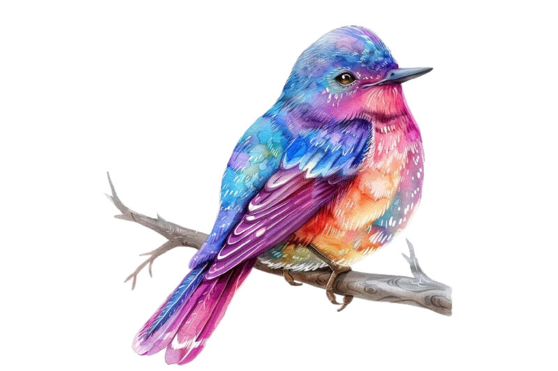 watercolor fairy bird clipart