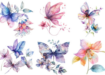 watercolor fairy flower clipart t shirt design for sale