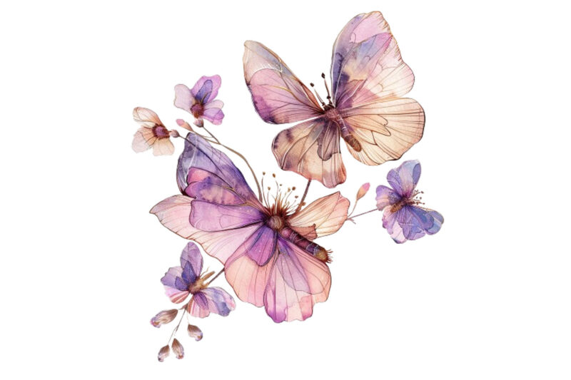 watercolor fairy flower clipart